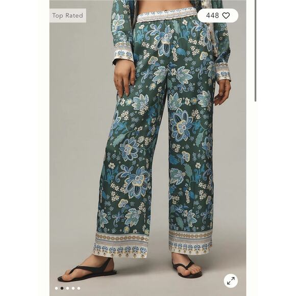 NWT Anthropologie Maeve Printed Floral Elastic Pull On Pants Women’s Size XS - Picture 8 of 9